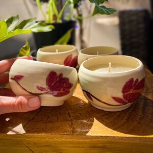 Handmade Ceramic Candle Set